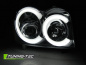 Preview: LED Angel Eyes Scheinwerfer für Jeep Grand Cherokee 05-08 chrom LTI